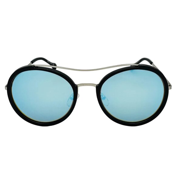 7030 | Blue Mirror Circle Sunglasses - Picture 1 of 5